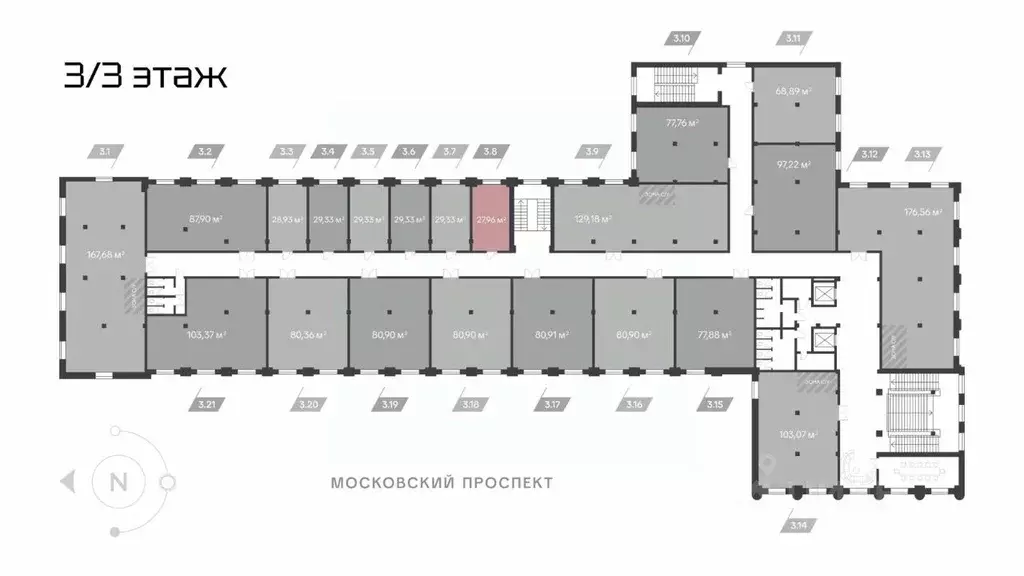 Офис в Санкт-Петербург Московский просп., 114 (28 м) - Фото 2