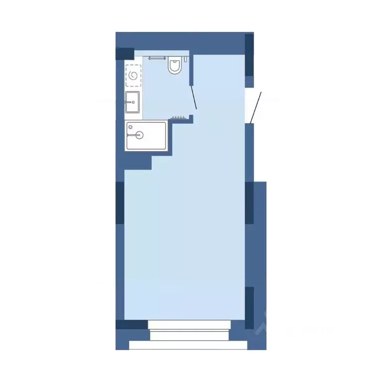 1-к кв. Новосибирская область, Новосибирск Аэропорт мкр,  (23.55 м) - Фото 0
