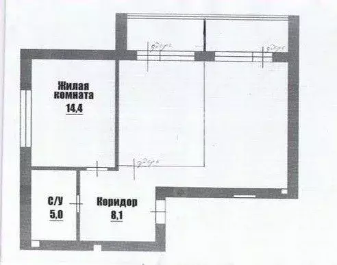 2-к кв. Оренбургская область, Бузулук ул. Николаевская, 9 (70.6 м) - Фото 1