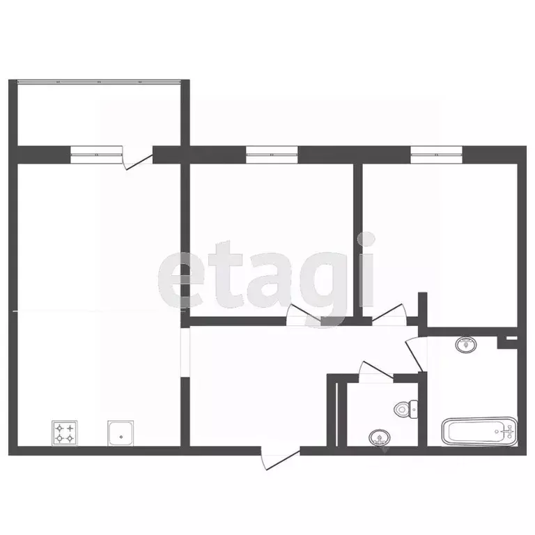 2-к кв. Тюменская область, Тюменский муниципальный округ, д. Патрушева ... - Фото 2