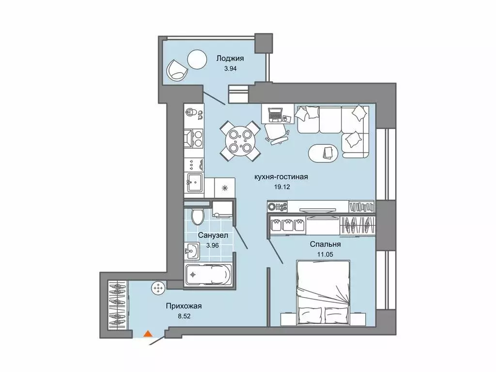 1-комнатная квартира: Киров, улица 4-й Пятилетки, 86 (45 м) - Фото 0