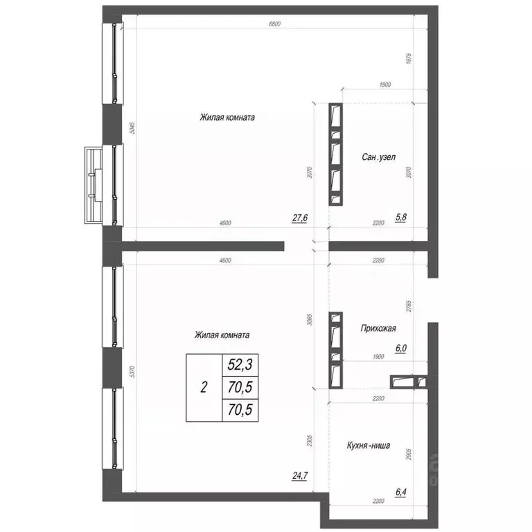 3-к кв. Приморский край, Владивосток ул. Невельского, 4с2 (70.5 м) - Фото 1