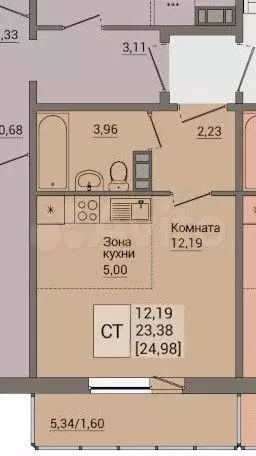Квартира-студия, 25 м, 8/10 эт. - Фото 0
