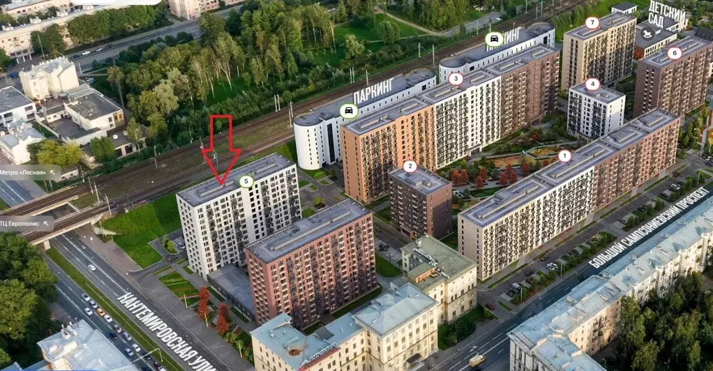 1-к кв. Санкт-Петербург Кантемировская 11 жилой комплекс, 5 (36.1 м) - Фото 0