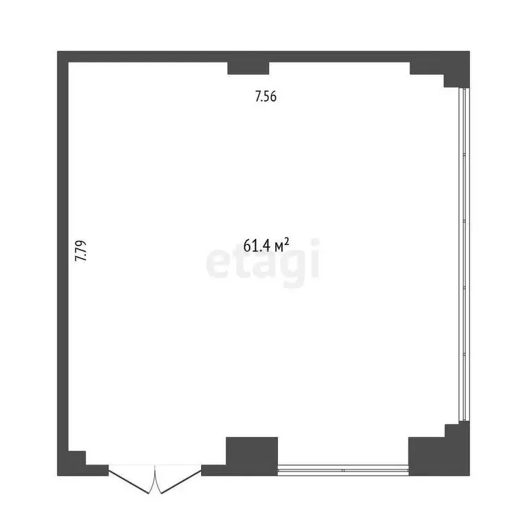 Торговая площадь (61.5 м) - Фото 1