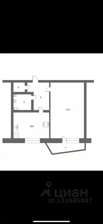 1-к кв. Омская область, Омск ул. Степанца, 6 (38.0 м) - Фото 1