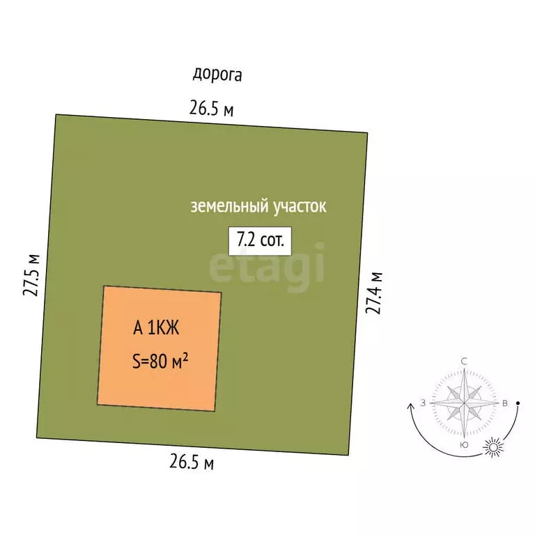 Дом в Тюмень, Центральный округ (80 м) - Фото 2
