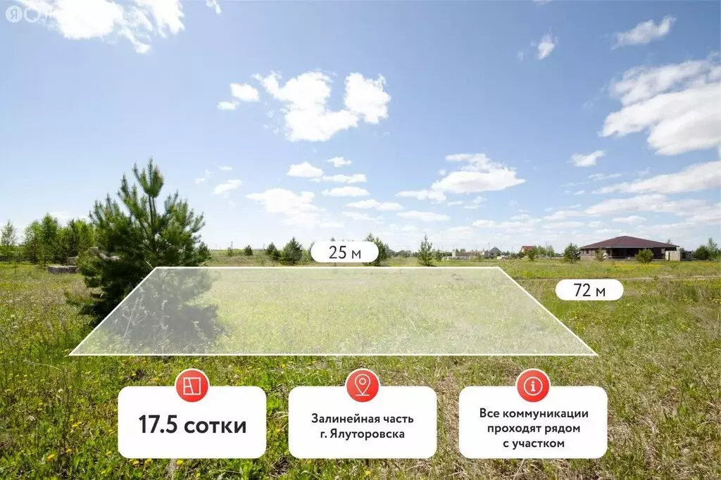 Участок в Ялуторовск, улица Генерала Уварова (17.5 м) - Фото 2