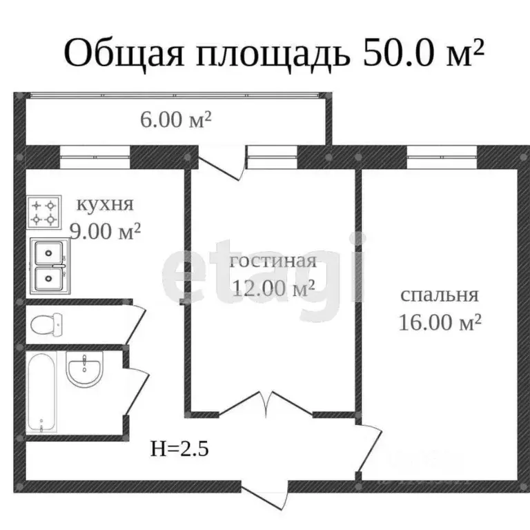 Комната Костромская область, Кострома Магистральная ул., 63к1 (19.0 м) - Фото 1