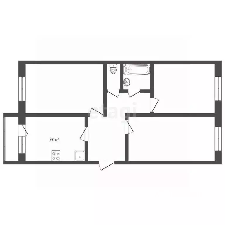 3-к кв. Московская область, Серпухов ул. Стачек, 30 (70.9 м) - Фото 2
