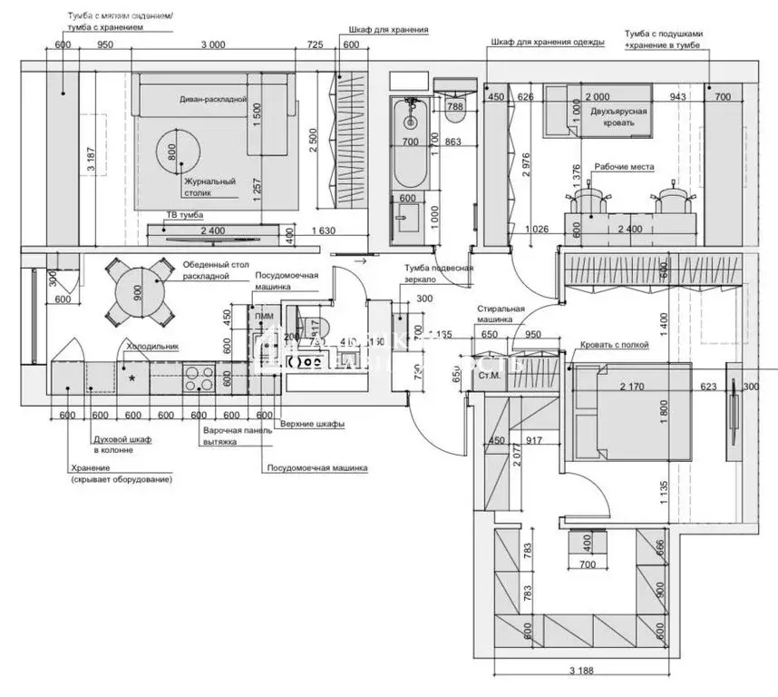 3-комнатная квартира: село Озерецкое, бульвар Радости, 28 (81.4 м) - Фото 2