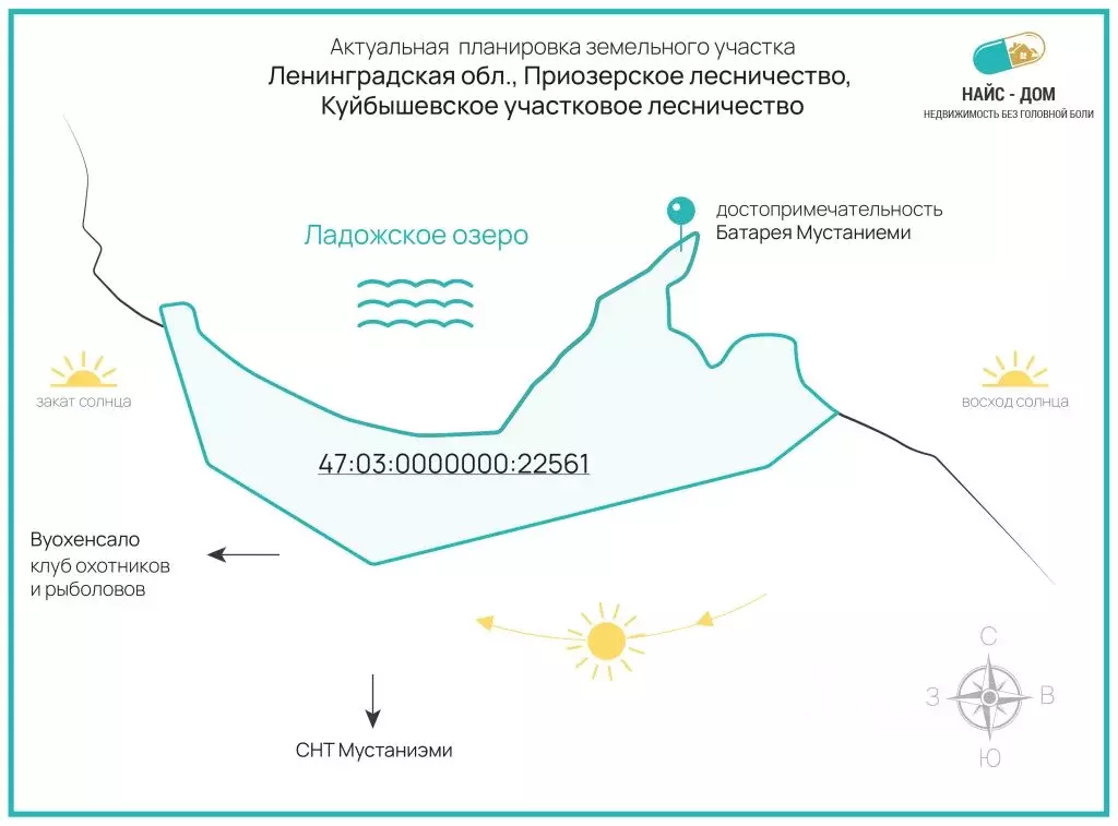 Участок в Ленинградская область, Приозерский район, Ларионовское ... - Фото 2