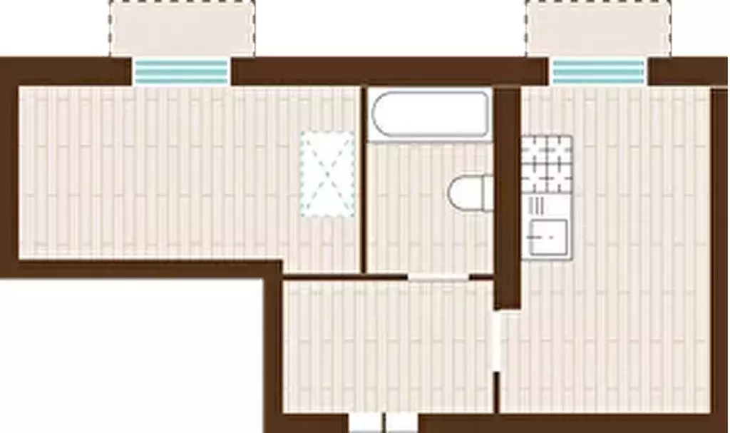 1-к кв. Калининградская область, Гурьевский муниципальный округ, пос. ... - Фото 1