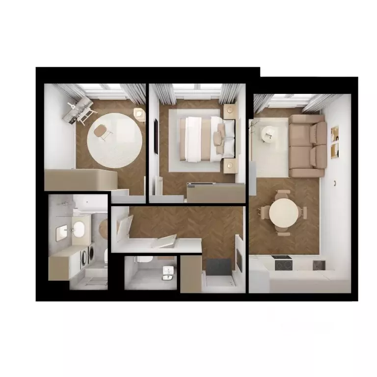 2-к кв. Московская область, Ленинский городской округ, Боброво пгт ... - Фото 1