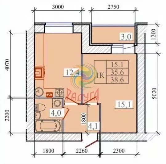 1-к кв. Ивановская область, Иваново ул. Павла Большевикова, 50к6 (38.6 ... - Фото 1