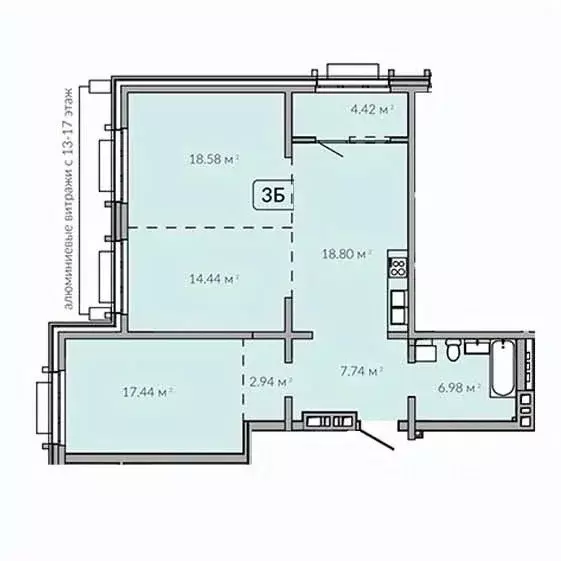 3-к кв. Иркутская область, Иркутск Байкальская ул., 91 (91.34 м) - Фото 0