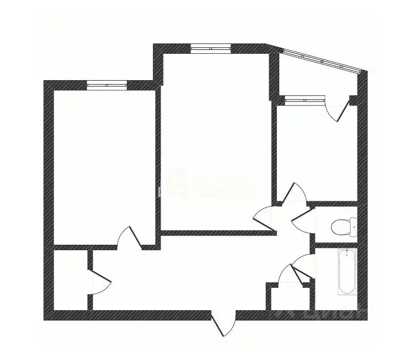 2-к кв. Ямало-Ненецкий АО, Новый Уренгой ул. 26-го съезда КПСС, 4А ... - Фото 1