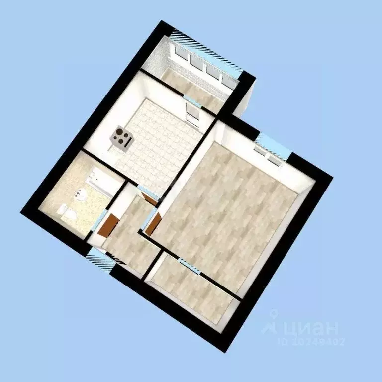 1-к кв. Башкортостан, Уфа ул. Ивана Спатара, 24 (40.69 м) - Фото 2