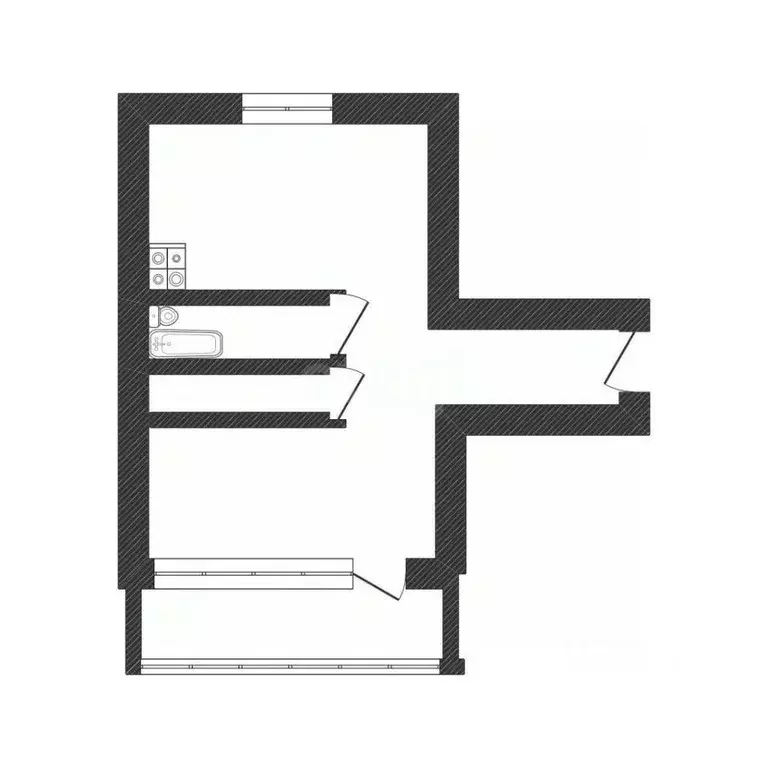 1-к кв. Смоленская область, Дорогобуж ул. Мира, 34 (31.7 м) - Фото 1