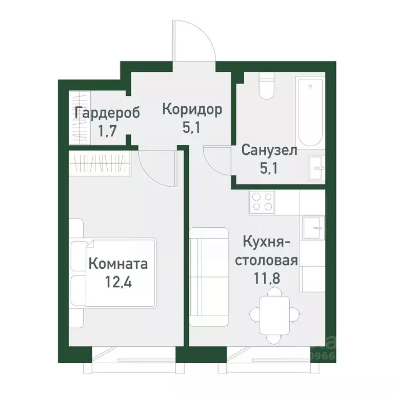 1-к кв. Челябинская область, Челябинский городской округ, пос. ... - Фото 0