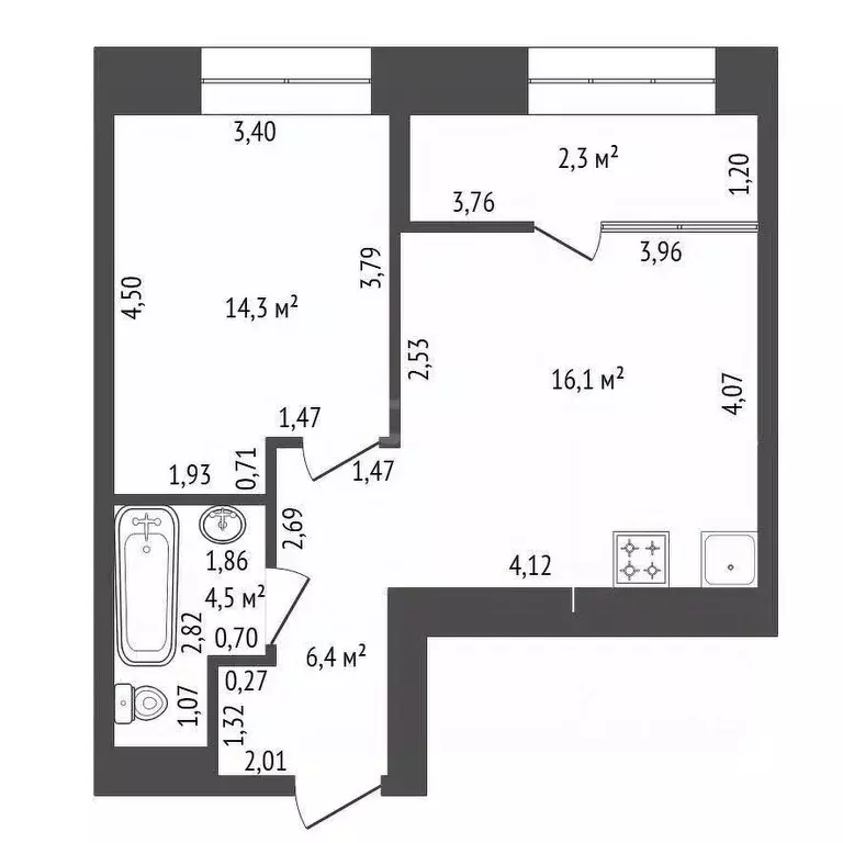 1-к кв. Башкортостан, Уфа Коммунистическая ул., 115/1 (43.6 м) - Фото 2