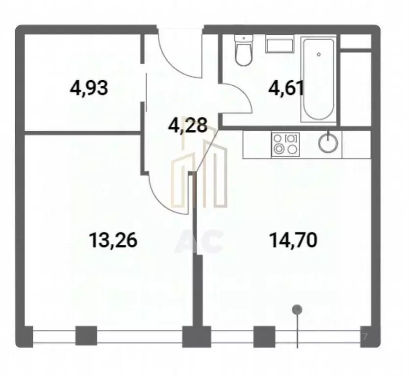 1-к кв. Москва Шмитовский проезд, 39к6 (41.2 м) - Фото 2
