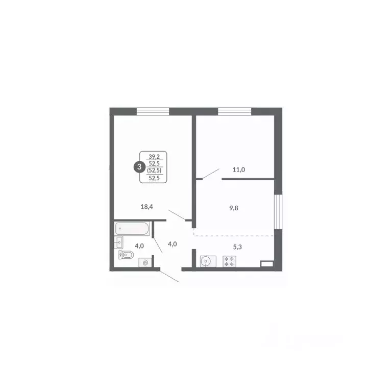 3-к кв. Кировская область, Киров ул. Потребкооперации, 34к1 (52.5 м) - Фото 1