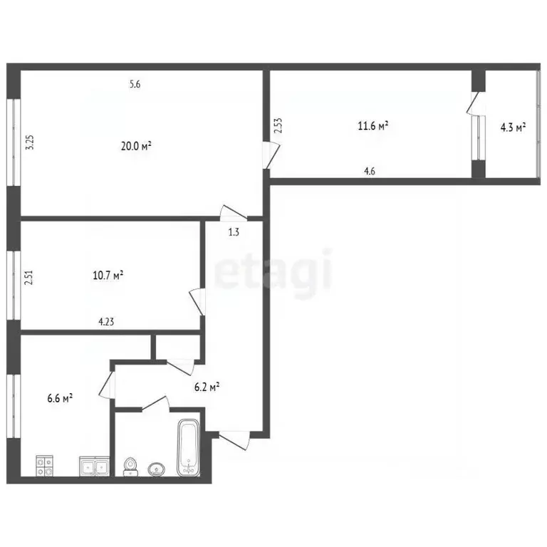 3-к кв. Москва Вешняковская ул., 27К2 (57.7 м) - Фото 2