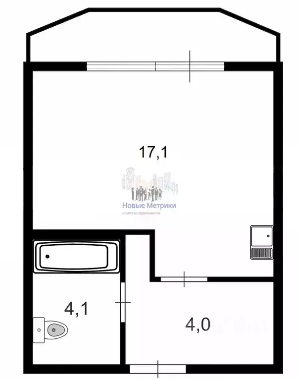 Студия Санкт-Петербург Комендантский просп., 59к1 (25.2 м) - Фото 1