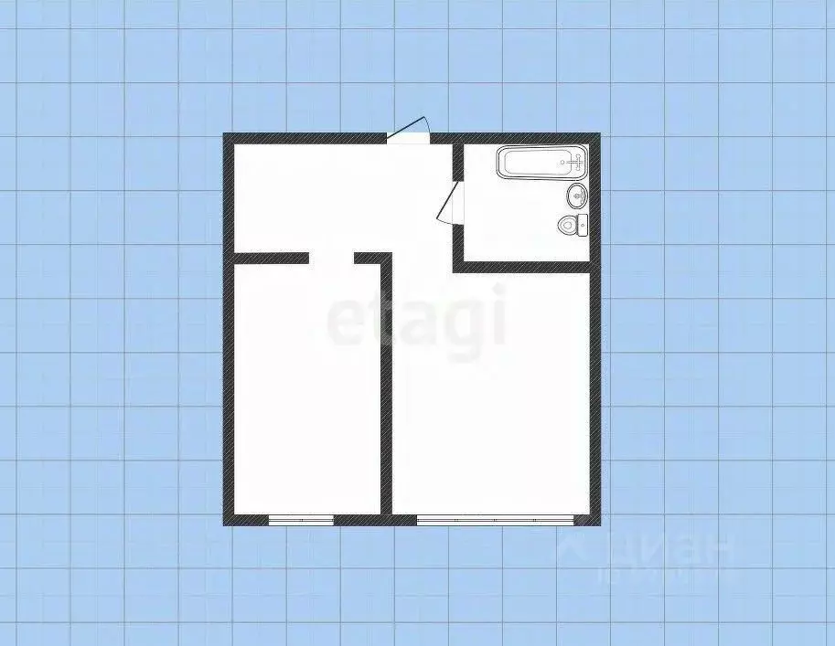 1-к кв. Татарстан, Казань ул. Генерала Ерина, 13к2 (43.9 м) - Фото 1