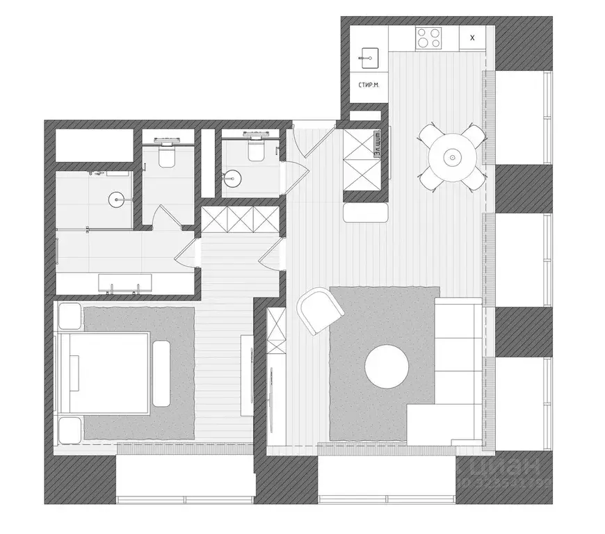 2-к кв. Москва Зубовская ул., 7 (75.0 м) - Фото 2