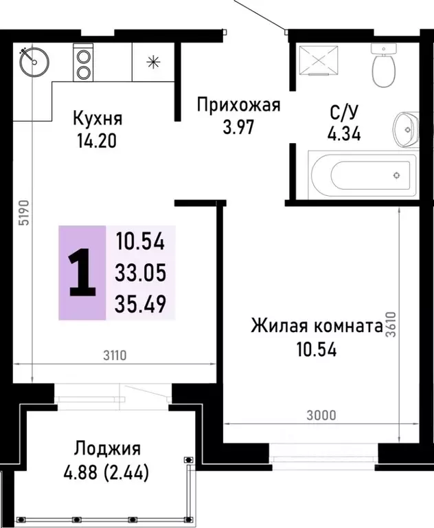 1-к кв. Краснодарский край, Анапа муниципальный округ, Нижняя ... - Фото 0
