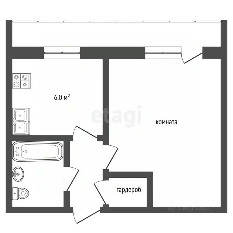 1-к кв. Забайкальский край, Чита 1-й мкр, 35 (24.0 м) - Фото 2