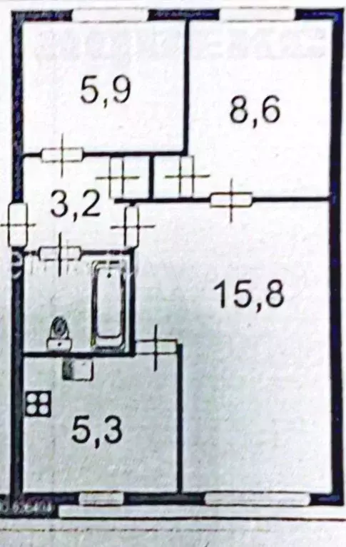 3-к. квартира, 41,7 м, 1/5 эт. - Фото 0