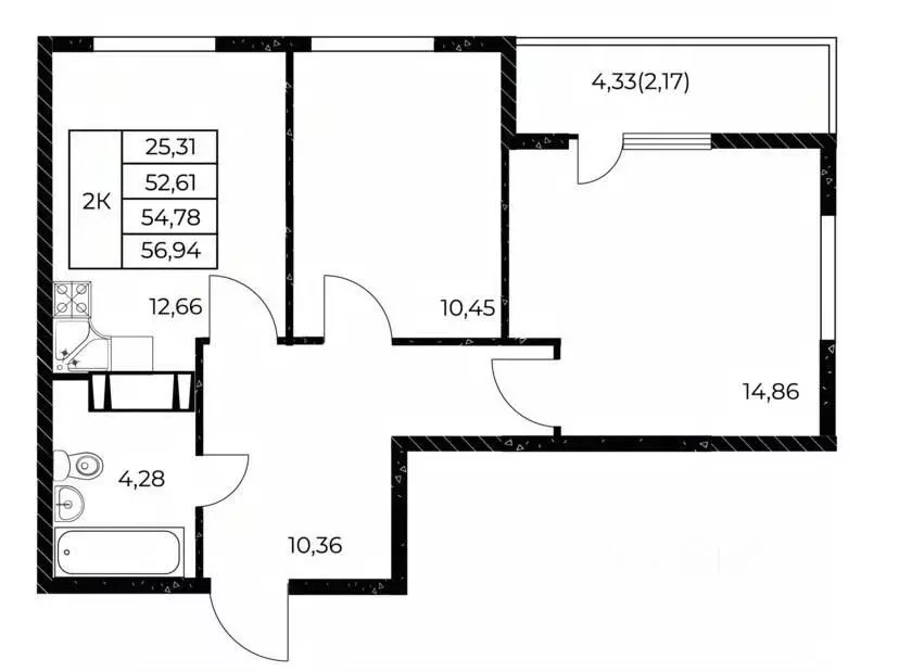 2-к кв. Ростовская область, Ростов-на-Дону Звезда Столицы 2 жилой ... - Фото 1