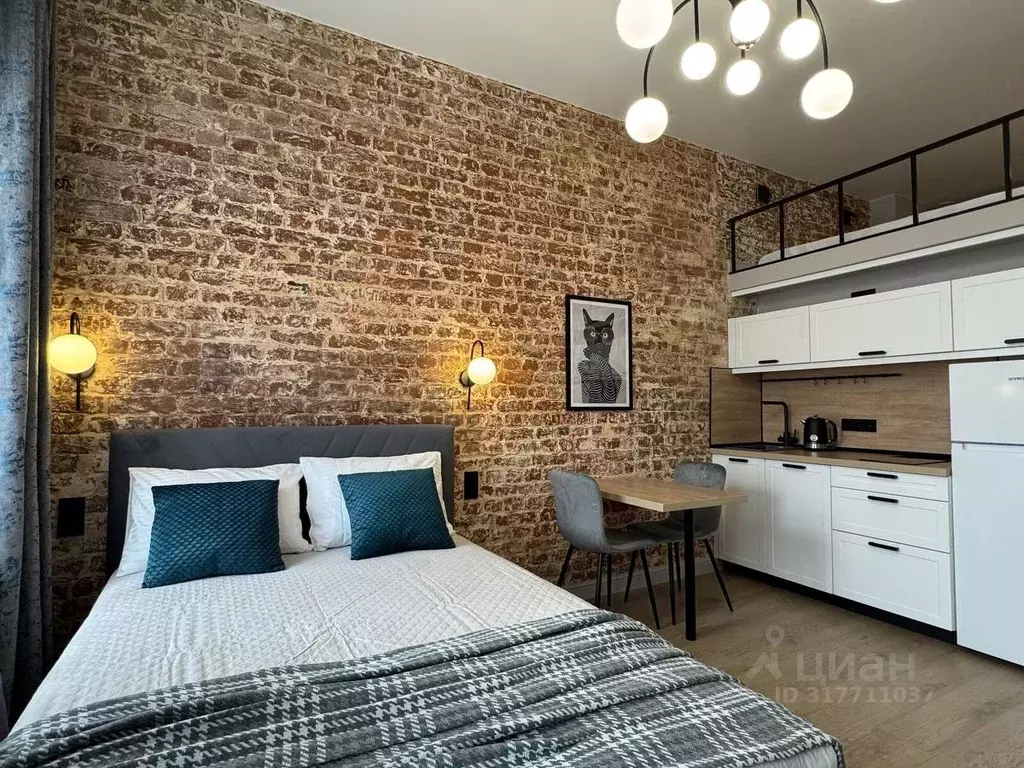 Студия Санкт-Петербург Тележная ул., 21 (26.1 м) - Фото 1