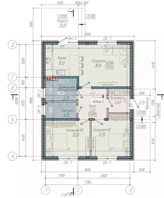 Дом в Краснодарский край, Динской район, Нововеличковское с/пос, ... - Фото 1
