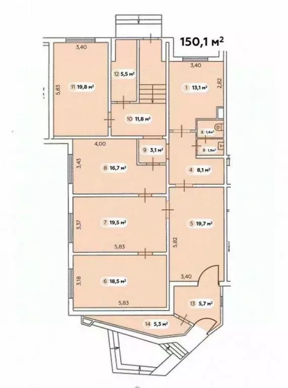 Помещение свободного назначения в Москва ул. Милашенкова, 22 (150 м) - Фото 1