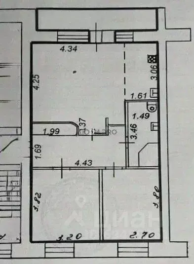 3-к кв. Кировская область, Киров Московская ул., 177 (61.0 м) - Фото 2