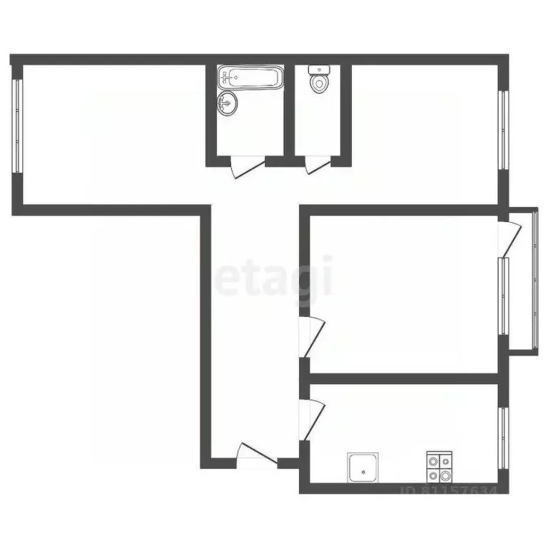 3-к кв. Иркутская область, Ангарск 29-й мкр, 9 (69.0 м) - Фото 1