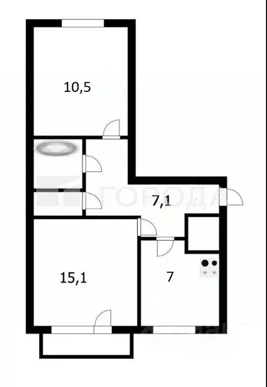 2-к кв. Новосибирская область, Новосибирск ул. Шукшина, 3/1 (44.5 м) - Фото 1