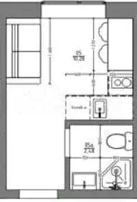 Апартаменты-студия, 12,8 м, 1/7 эт. - Фото 0