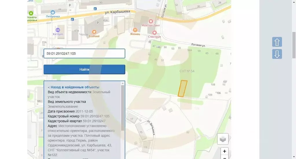 Участок в Пермский край, Пермь Коллективный сад № 54 СНТ,  (6.0 сот.) - Фото 1