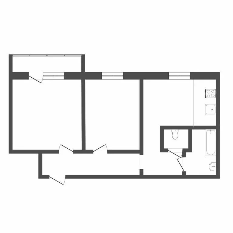 2-комнатная квартира: Тюмень, Широтная улица, 134 (65 м) - Фото 1