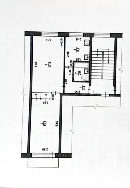 2-к. квартира, 47 м, 3/5 эт. - Фото 0