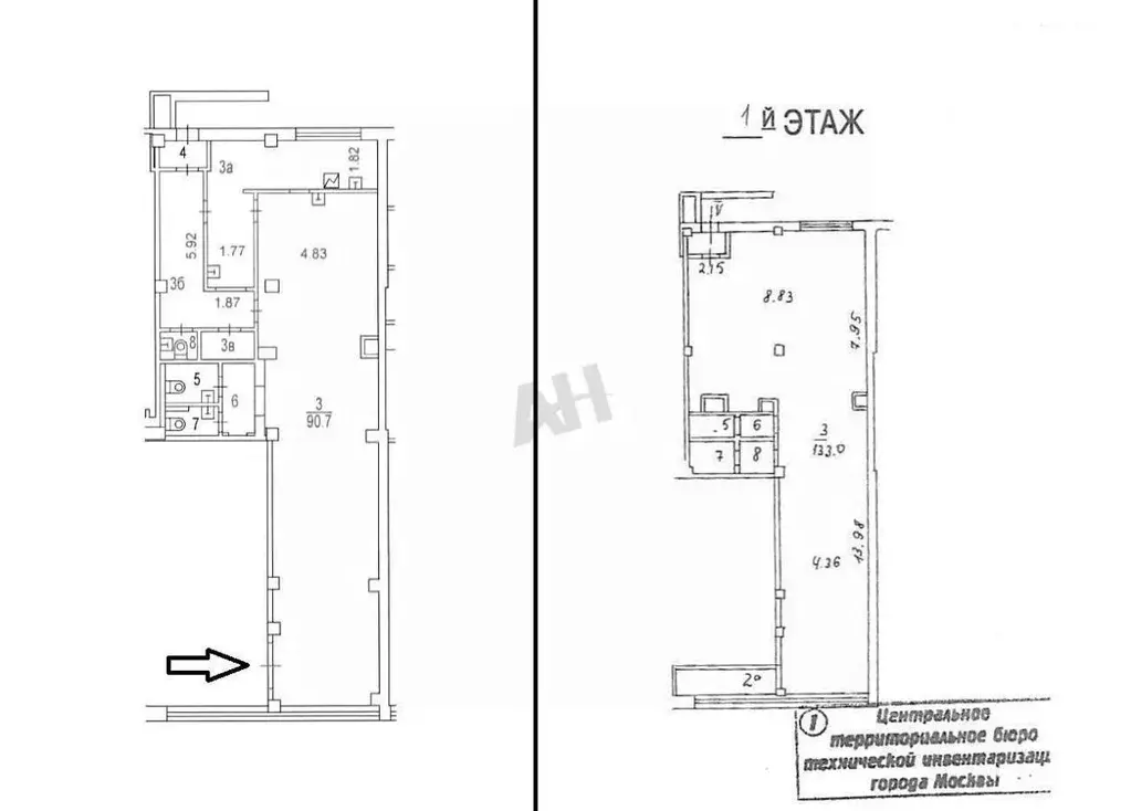 Помещение свободного назначения в Москва ул. Красная Пресня, 21 (153 ... - Фото 2