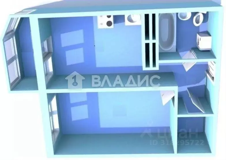 1-к кв. Ленинградская область, Мурино Всеволожский район, Новая ул., 7 ... - Фото 0
