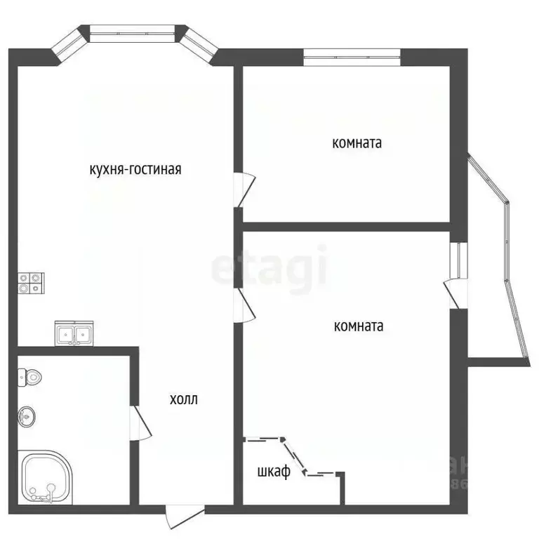 2-к кв. Московская область, Дмитров ул. Спасская, 6А (60.4 м) - Фото 1