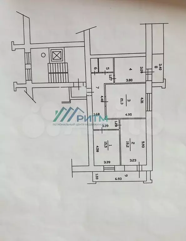 3-к. квартира, 97 м, 4/9 эт. - Фото 0