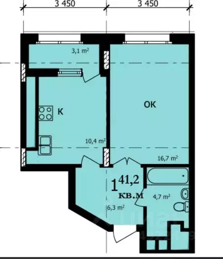 2-к кв. Нижегородская область, Нижний Новгород ул. Владимира ... - Фото 1